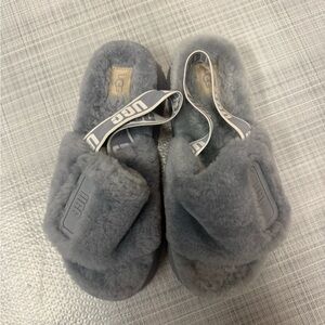 UGG Fluffy Charcoal Slippers